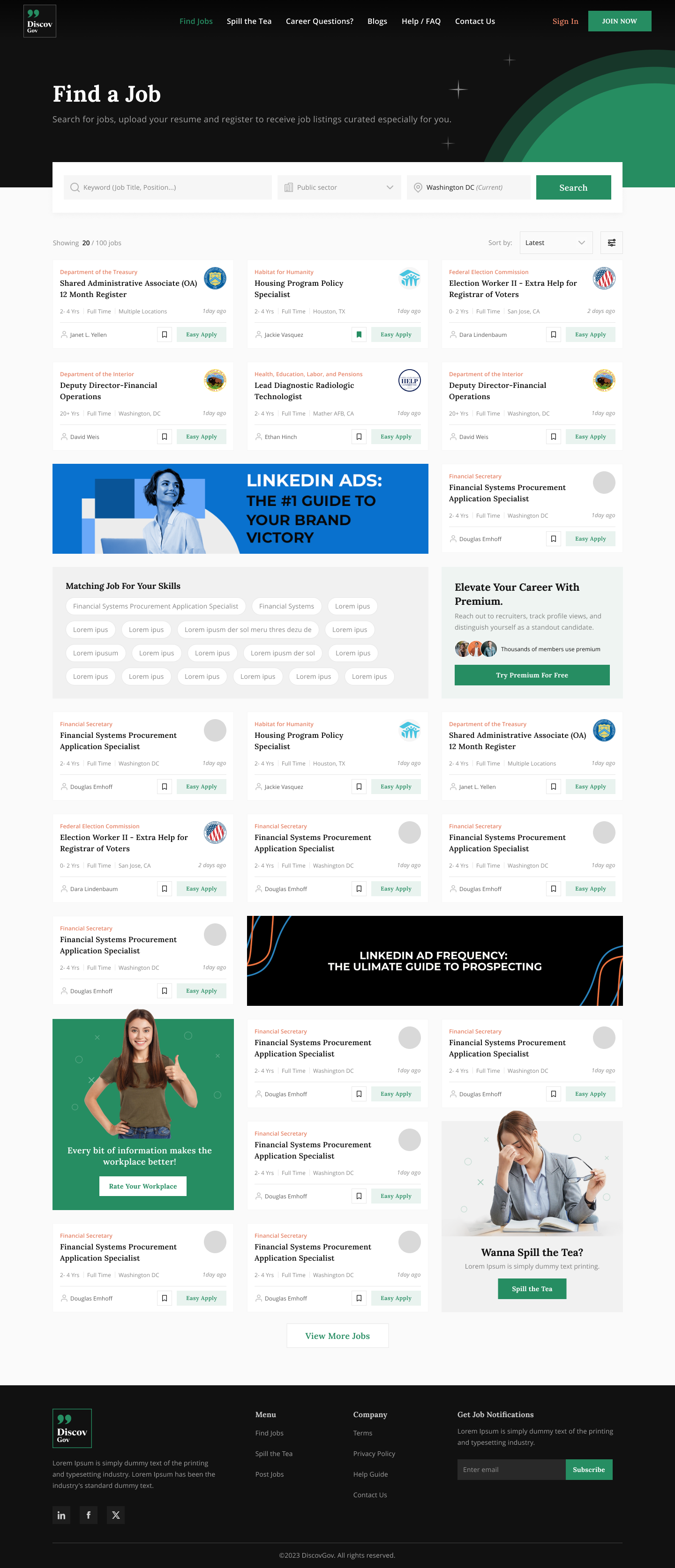 Discovgov find-a-job search screenshot