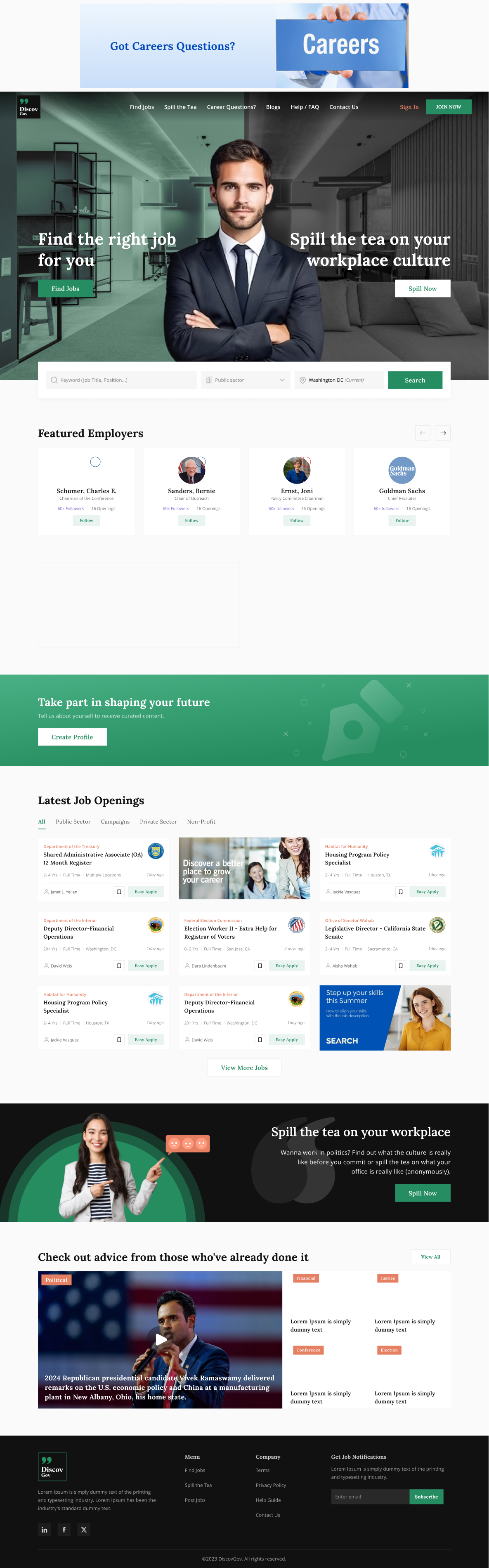Discovgov homepage screenshot